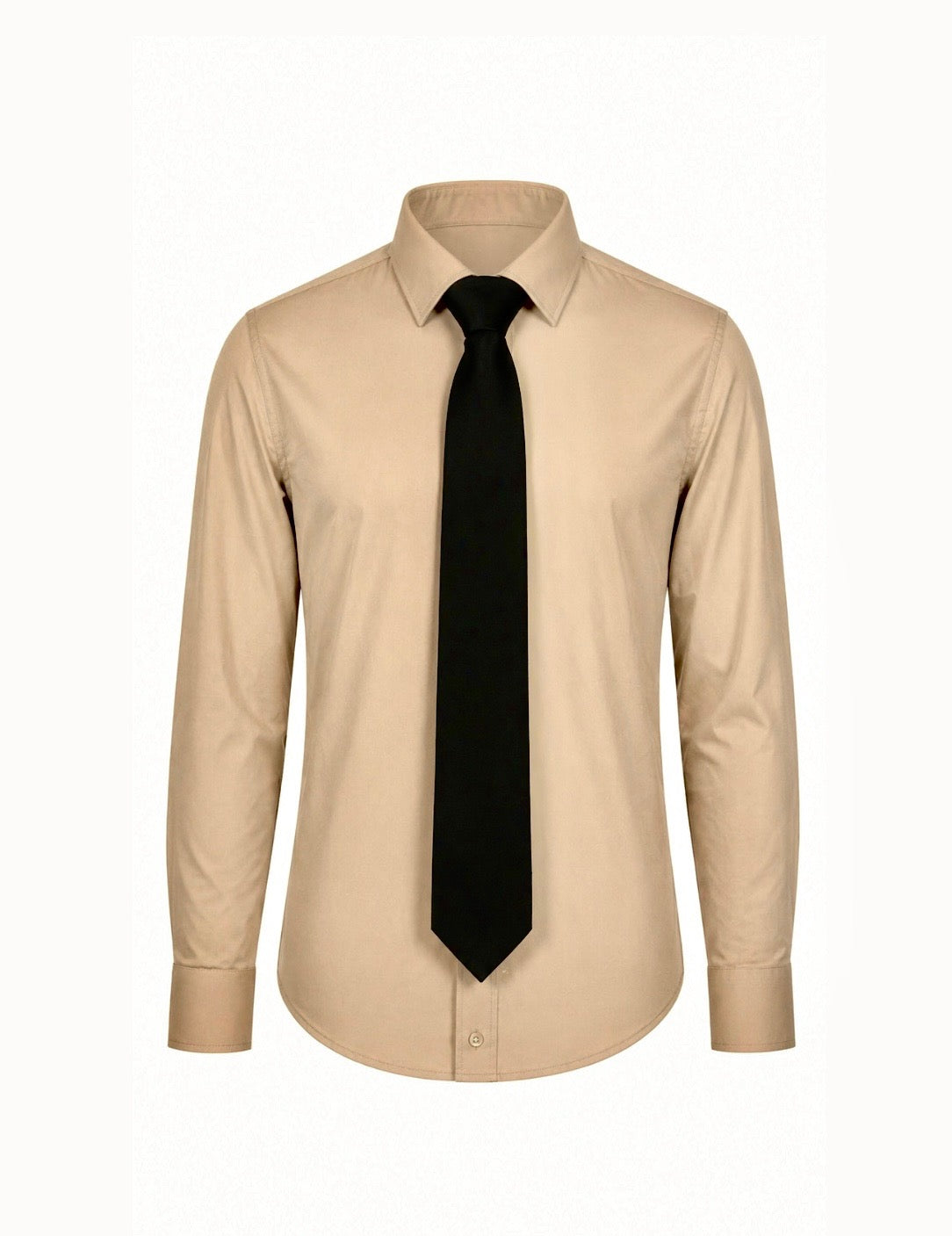 black brown slim fit dress shirt Karako Men Black Dress Shirt Slim / 16.5" Neck 34/35" Sleeve
