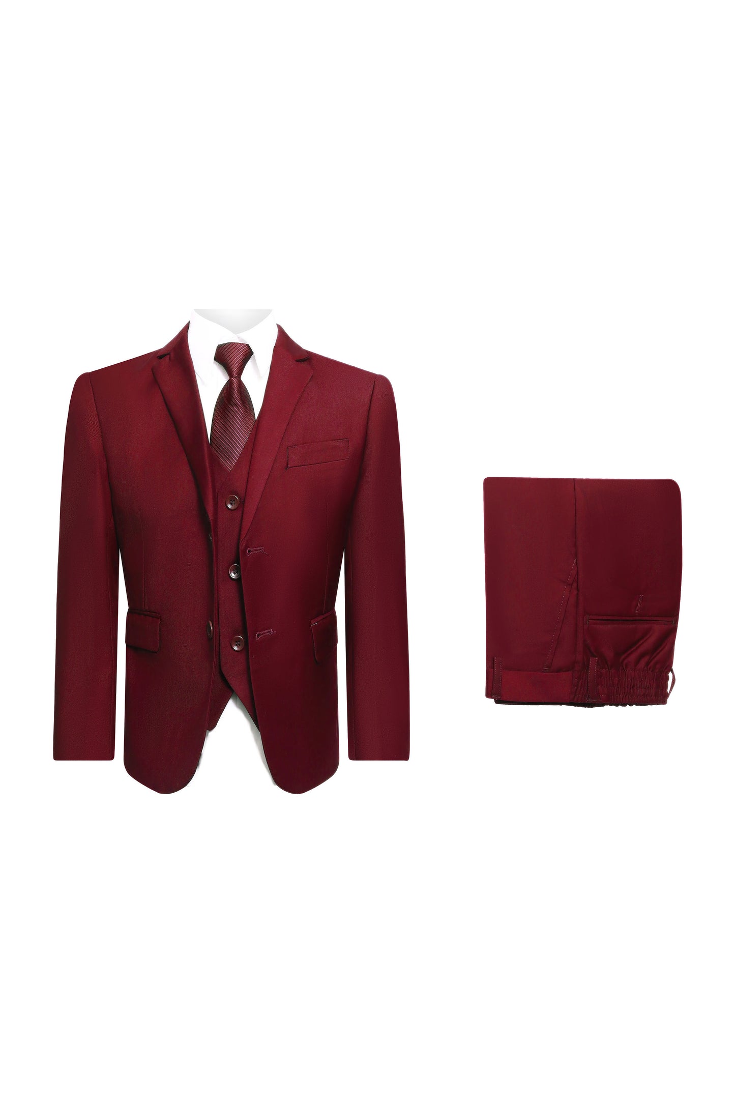 KIDS SUIT 5 PSC BURGANDY