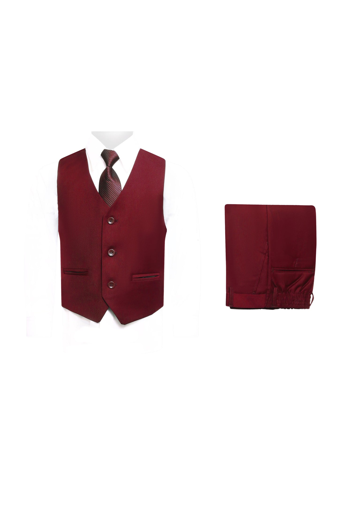 KIDS SUIT 5 PSC BURGANDY