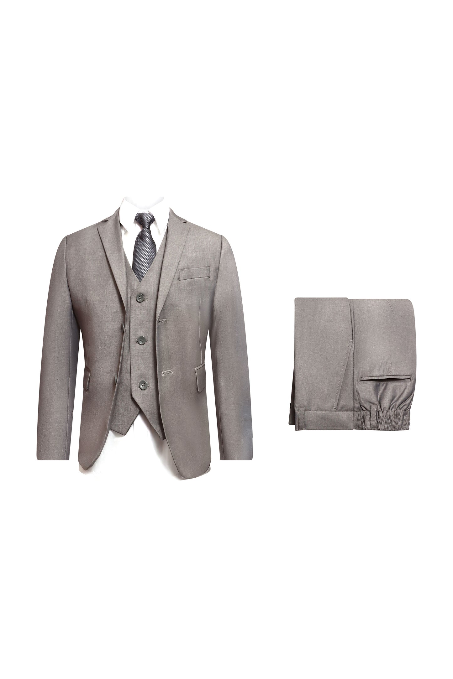 KIDS SUIT 5 PSC LIGHT GRAY