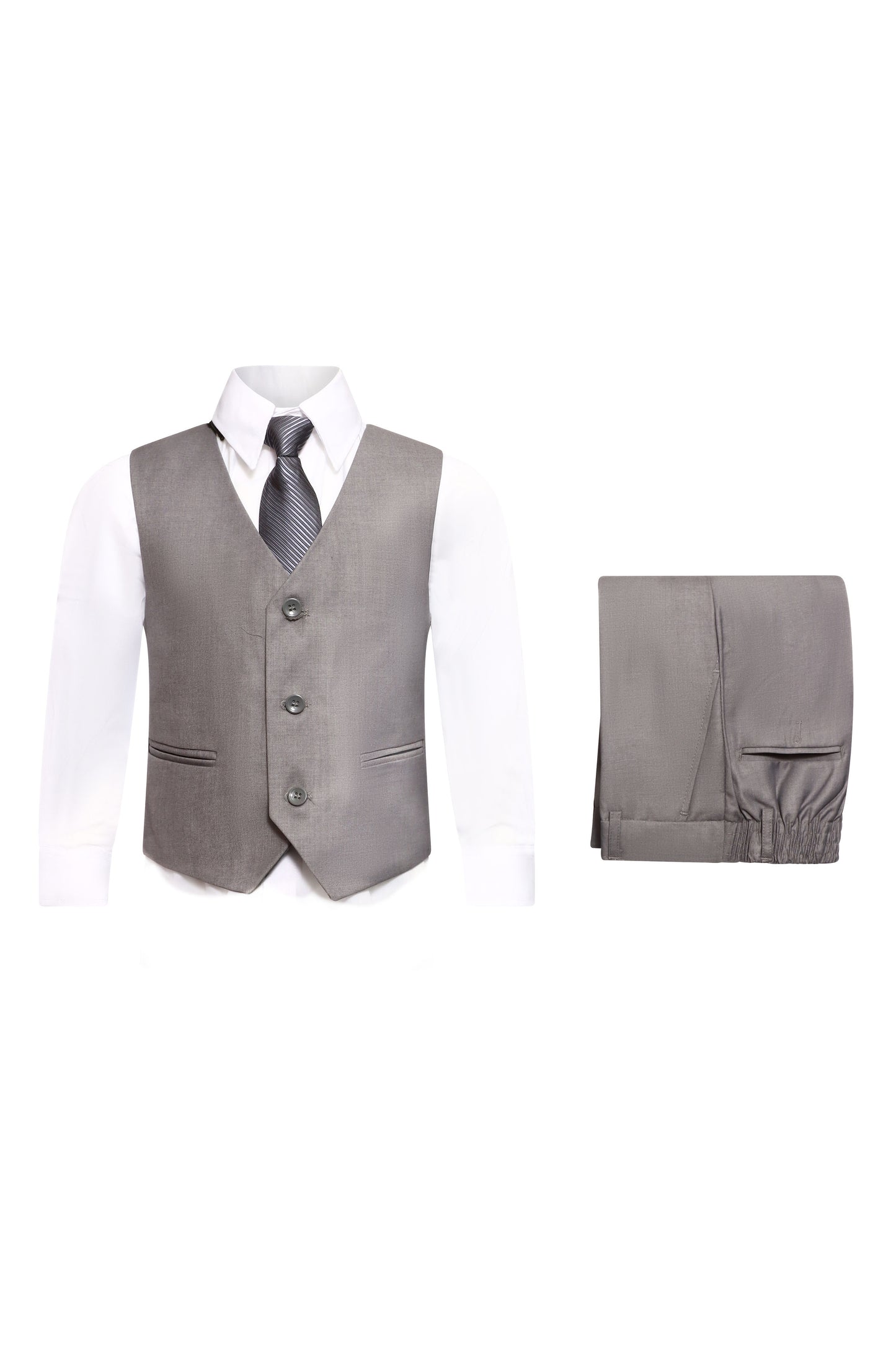 KIDS SUIT 5 PSC LIGHT GRAY