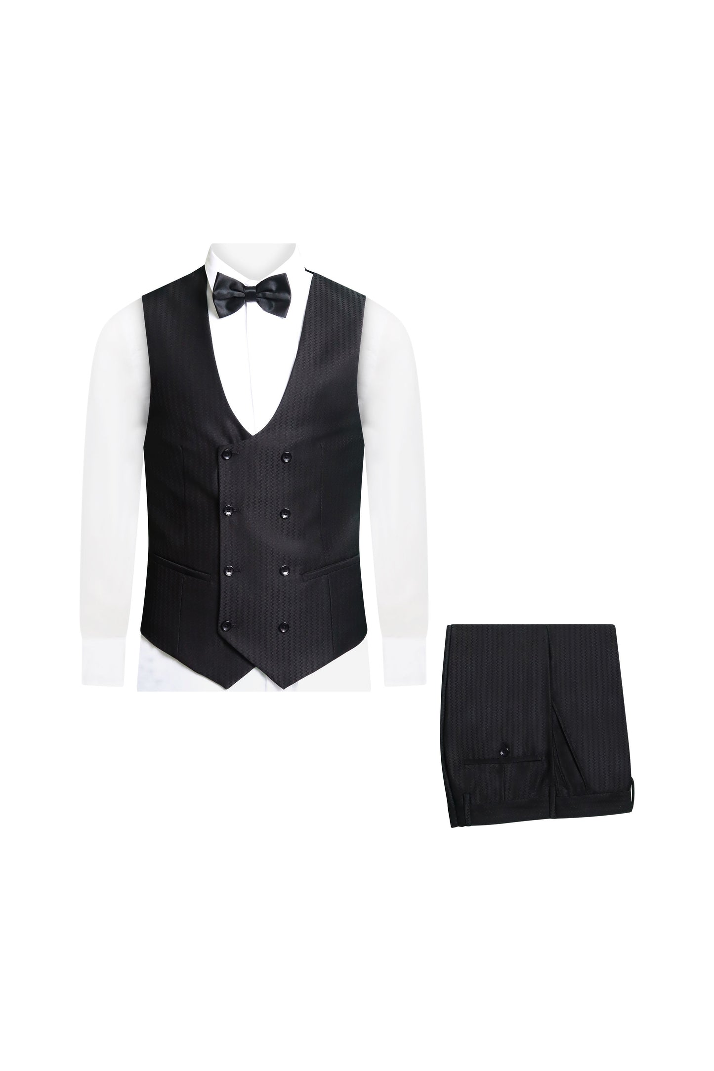 SLIM FIT BLACK 3 PCS SUIT-MAX-RM1712