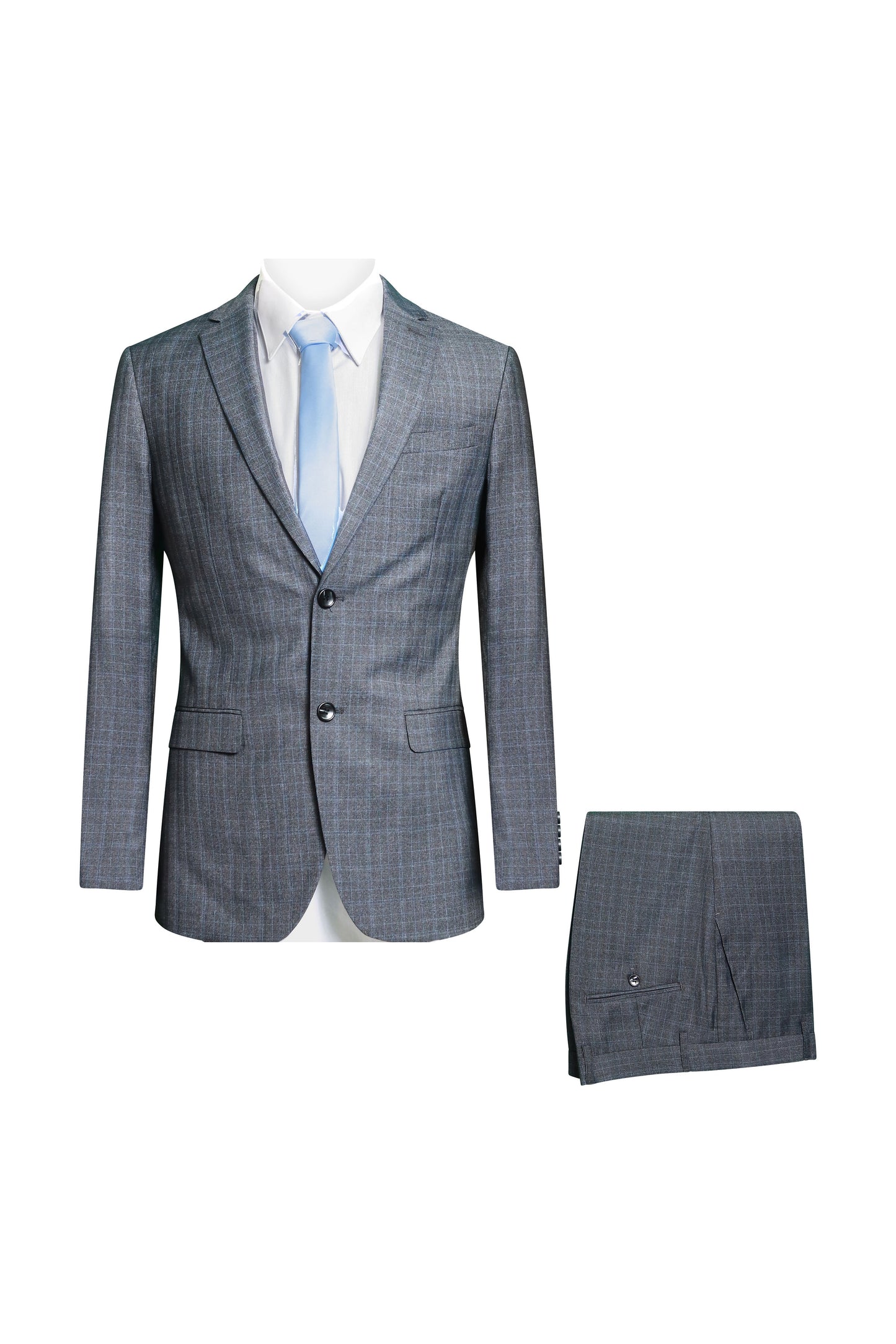 WNS SLIM FIT GRAY 2PCS SUIT S-9150