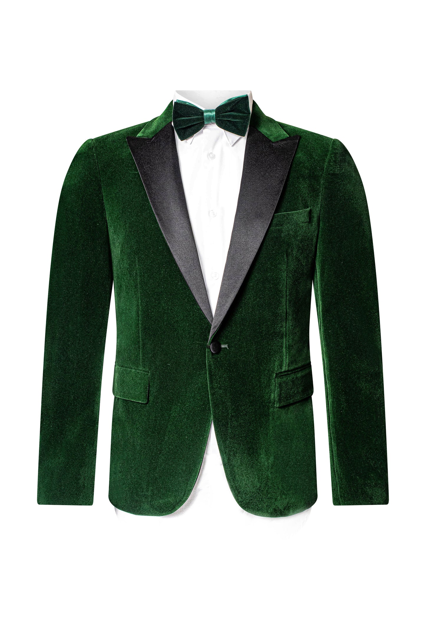 SLIM FIT GREEN VELVET JACKET