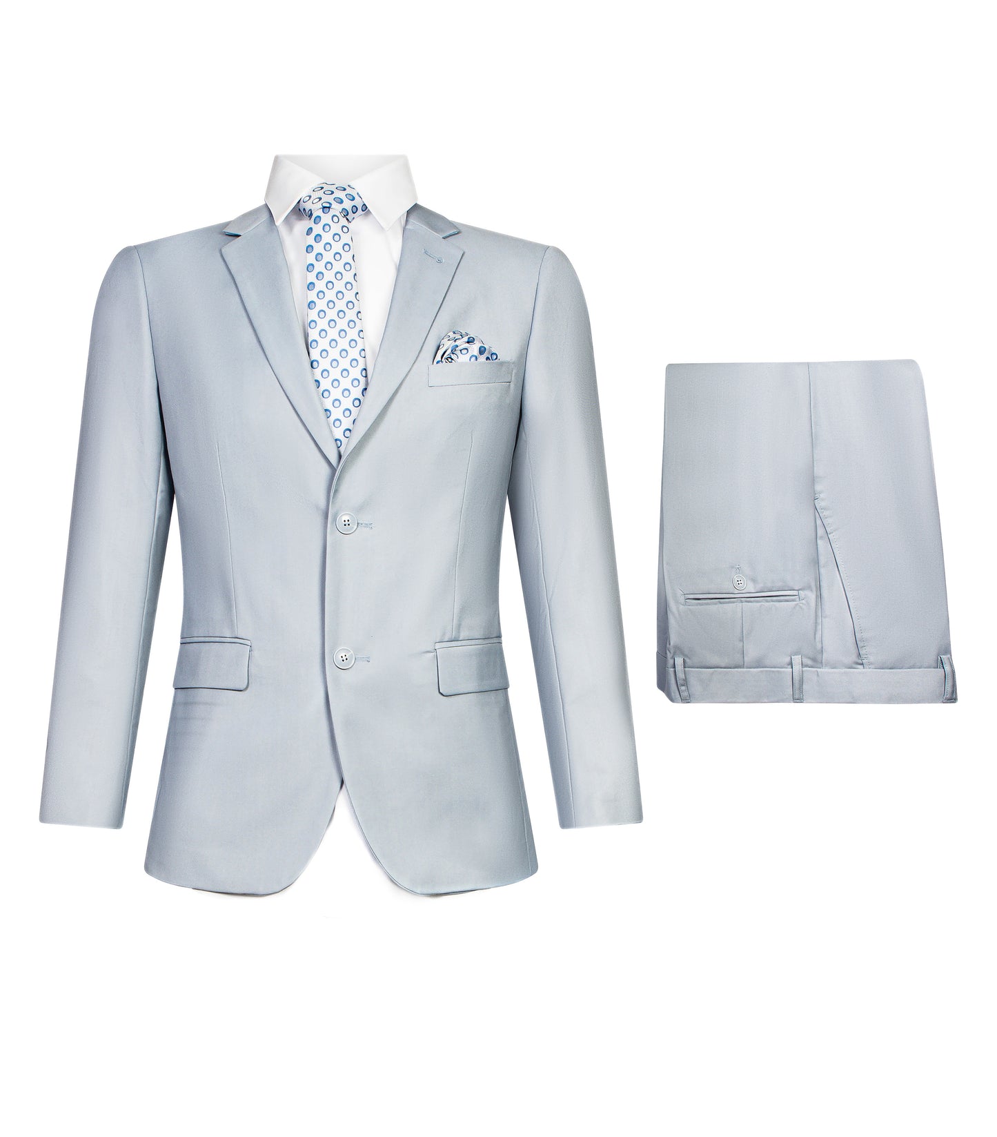 SLIM FIT BBYBLUE 2PCS SUIT
