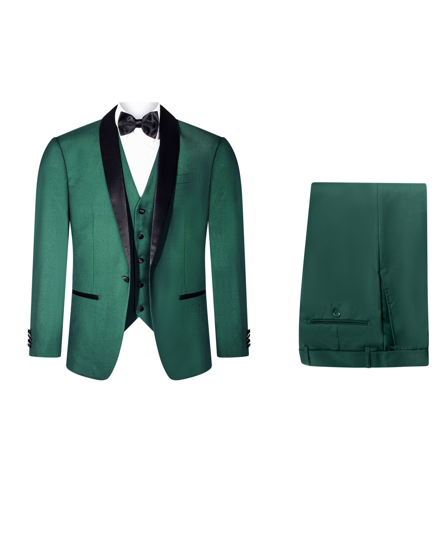 SLIM FIT HUNTER GREEN 3PCS TUX SUIT