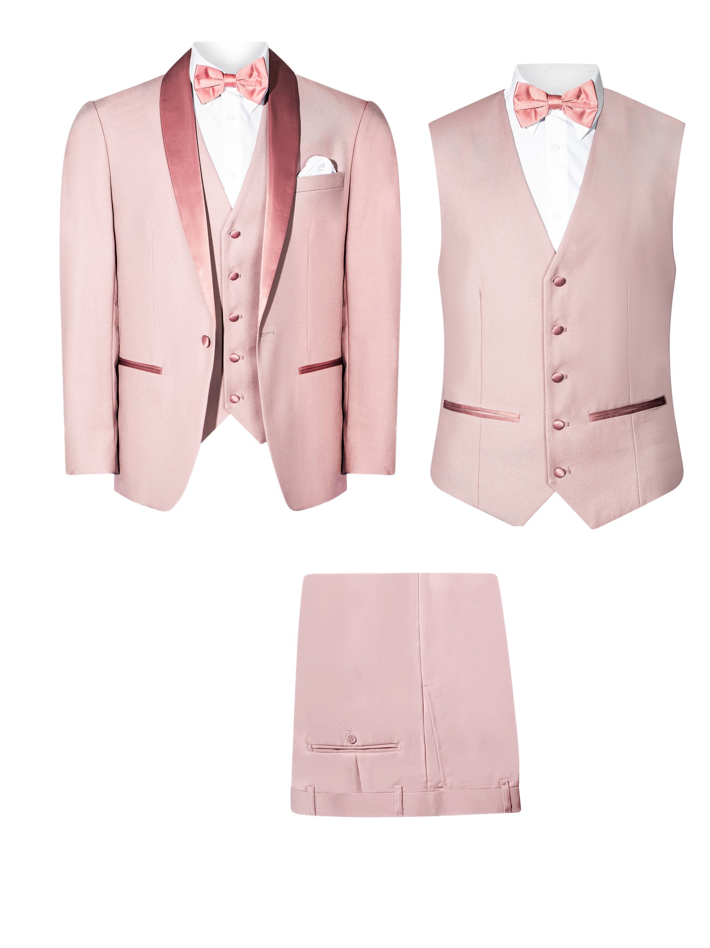 SLIM FIT DUSTYROSE 3PCS TUX SUIT