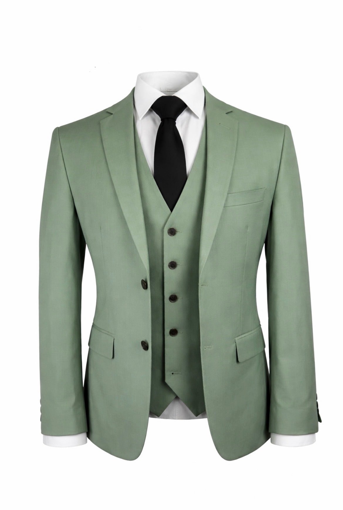 Slim Fit Sage Green 3Pc Suit