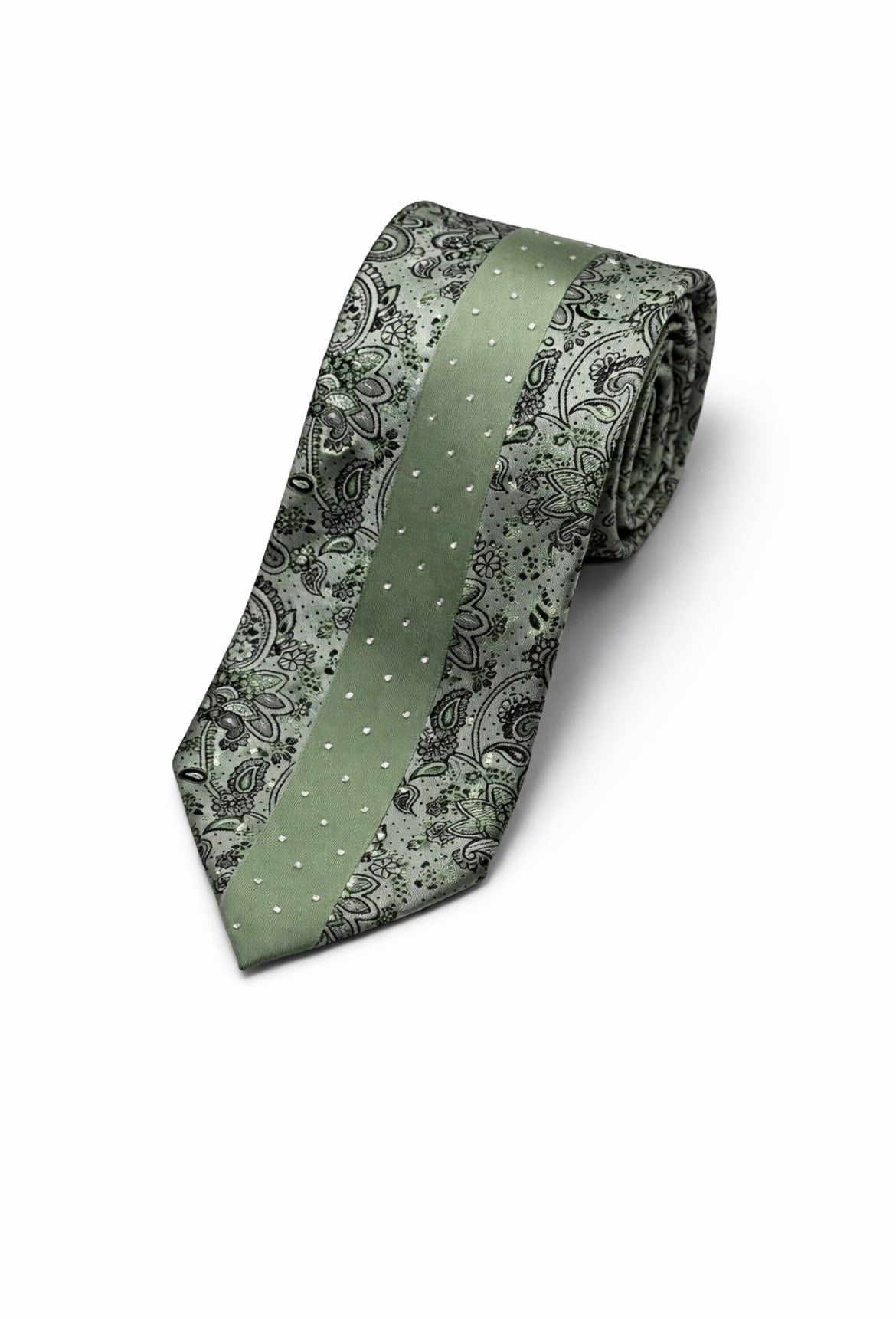 Rhinestone Tie with Floral Design