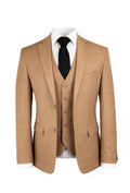 Skinny Fit Tan 3Pc Suit