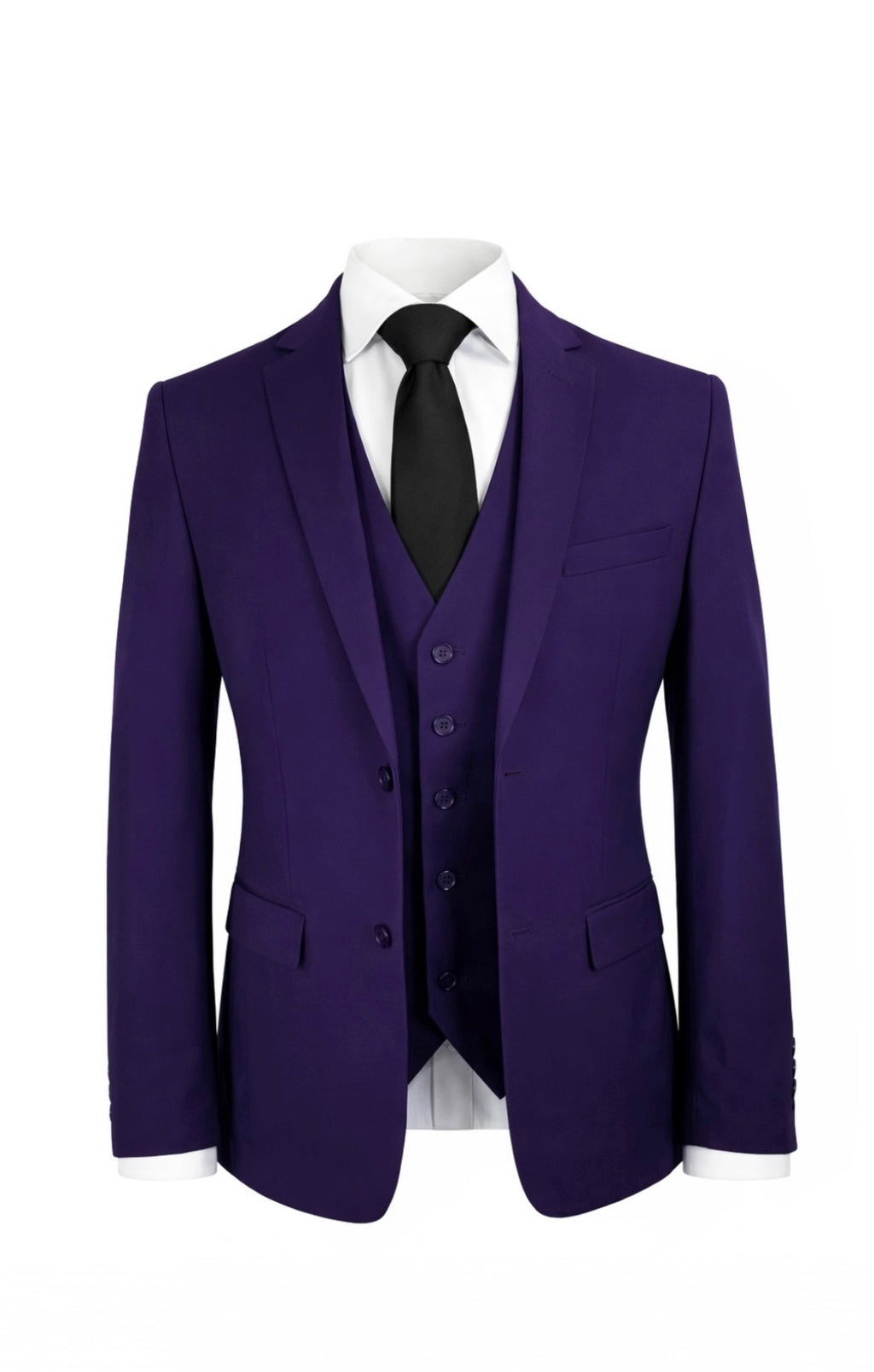 Skinny Fit Plum 3Pc Suit