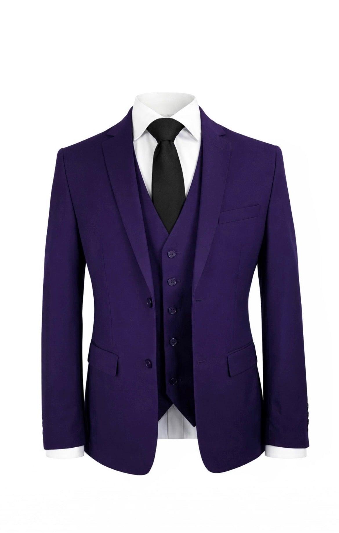 Slim Fit plum 3Pc Suit