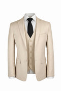 Skinny Fit Light Beige 3Pc Suit