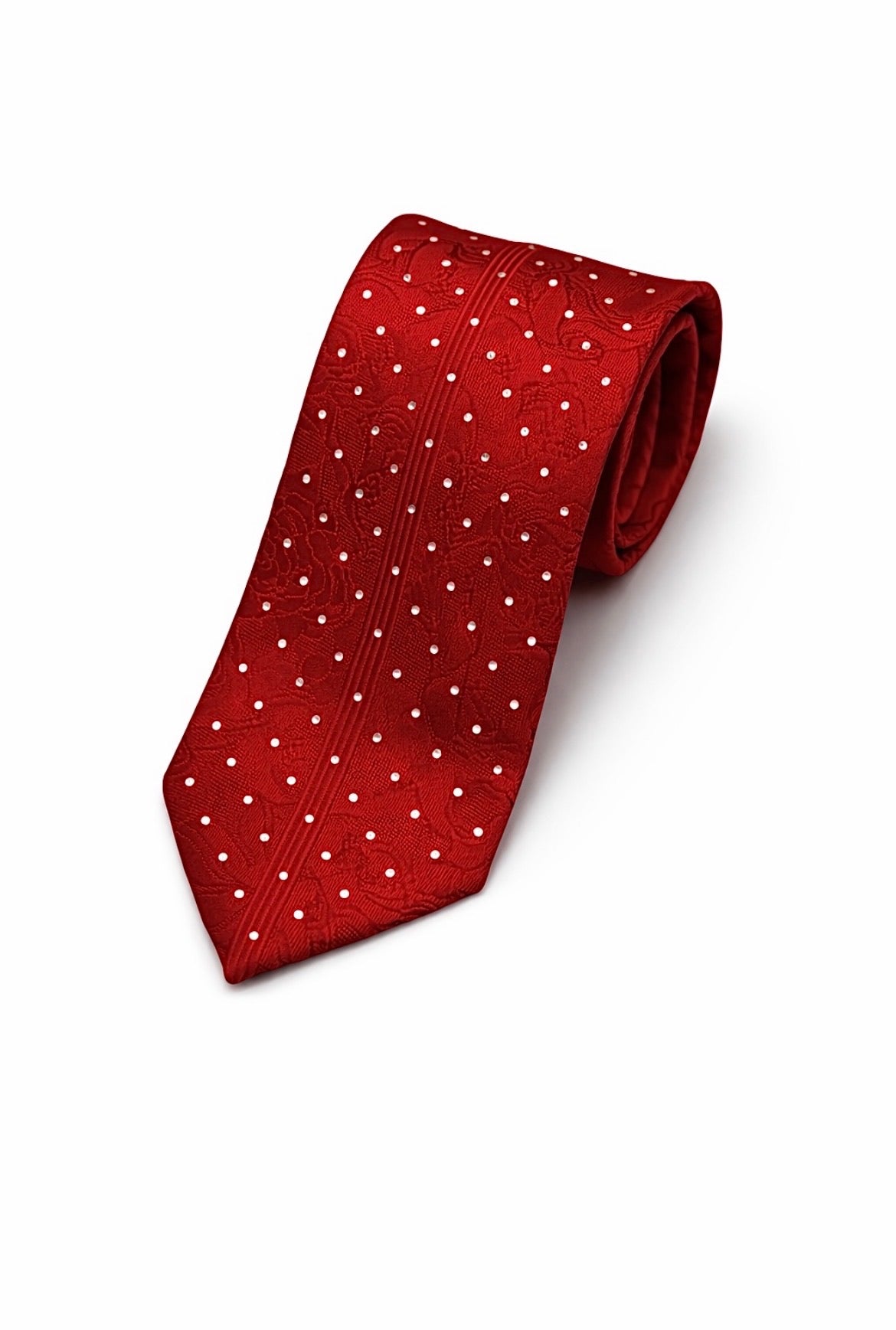 Rhinestone Tie with Floral Design
