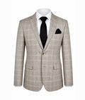 Slim Fit Light Tan pattern suit