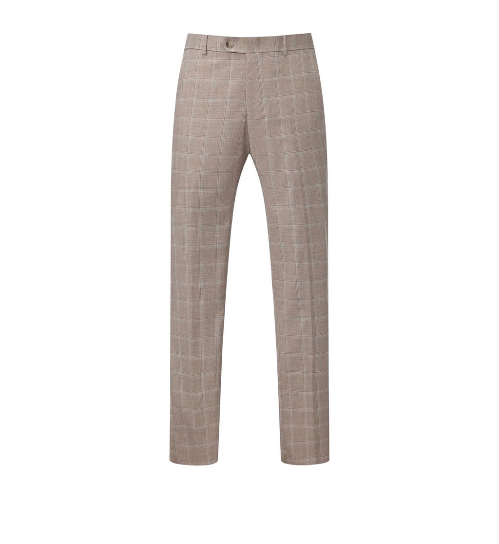 Slim Fit Light Tan pattern suit