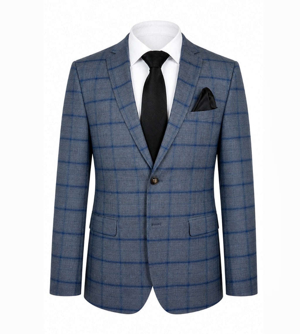 Slim Fit Charcoal pattern suit