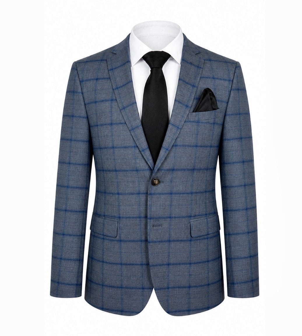 Slim Fit Charcoal pattern suit