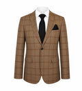Slim Fit Tan pattern suit