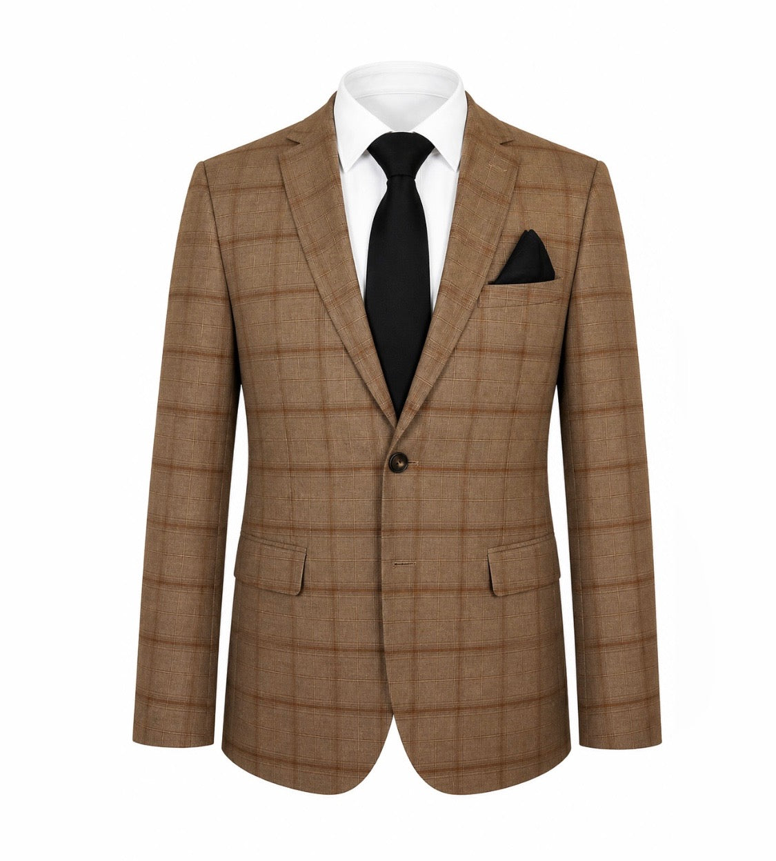 Slim Fit Tan pattern suit