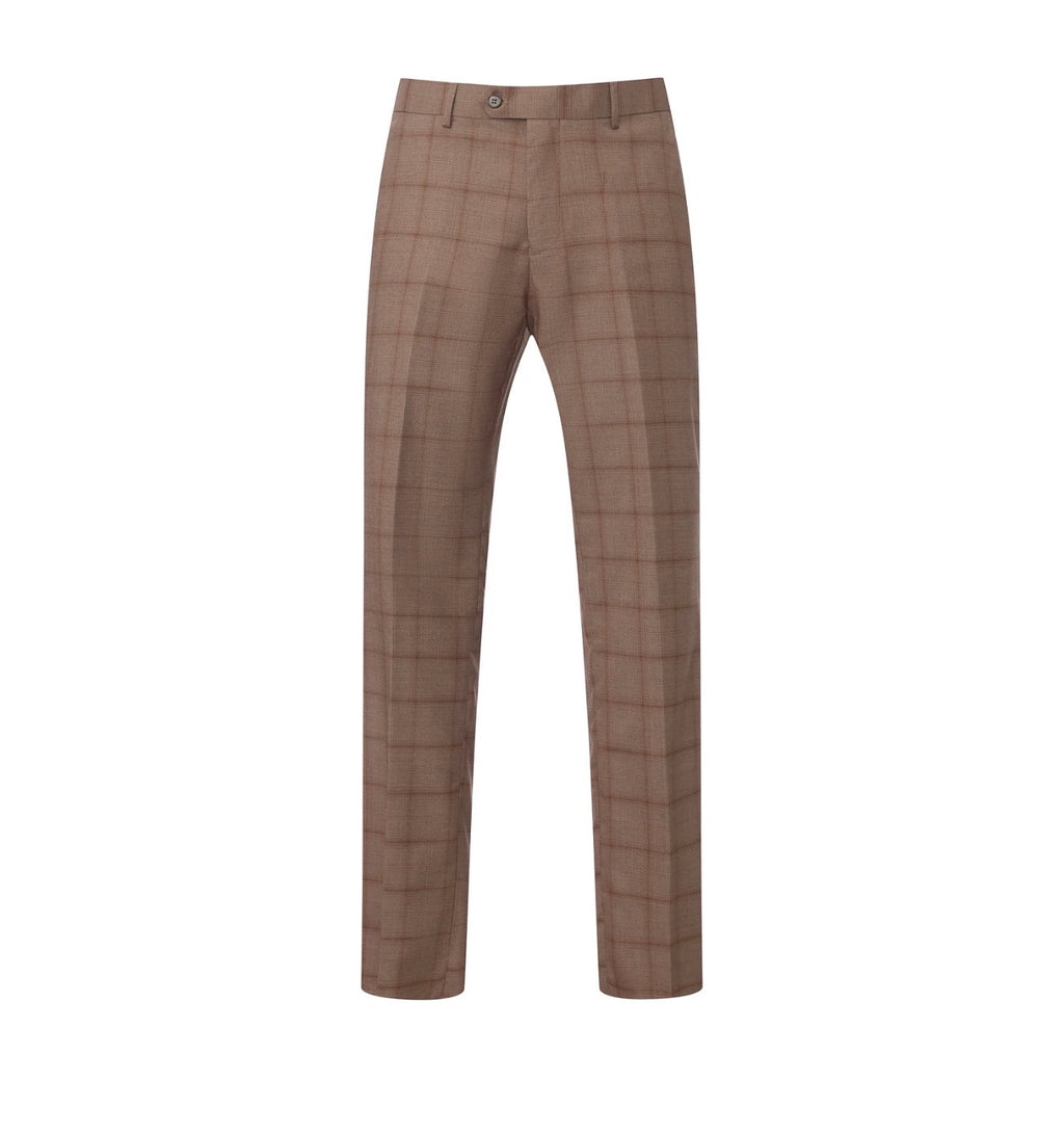 Slim Fit Tan pattern suit