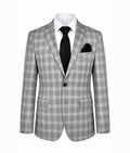 Slim Fit Light Grey pattern suit