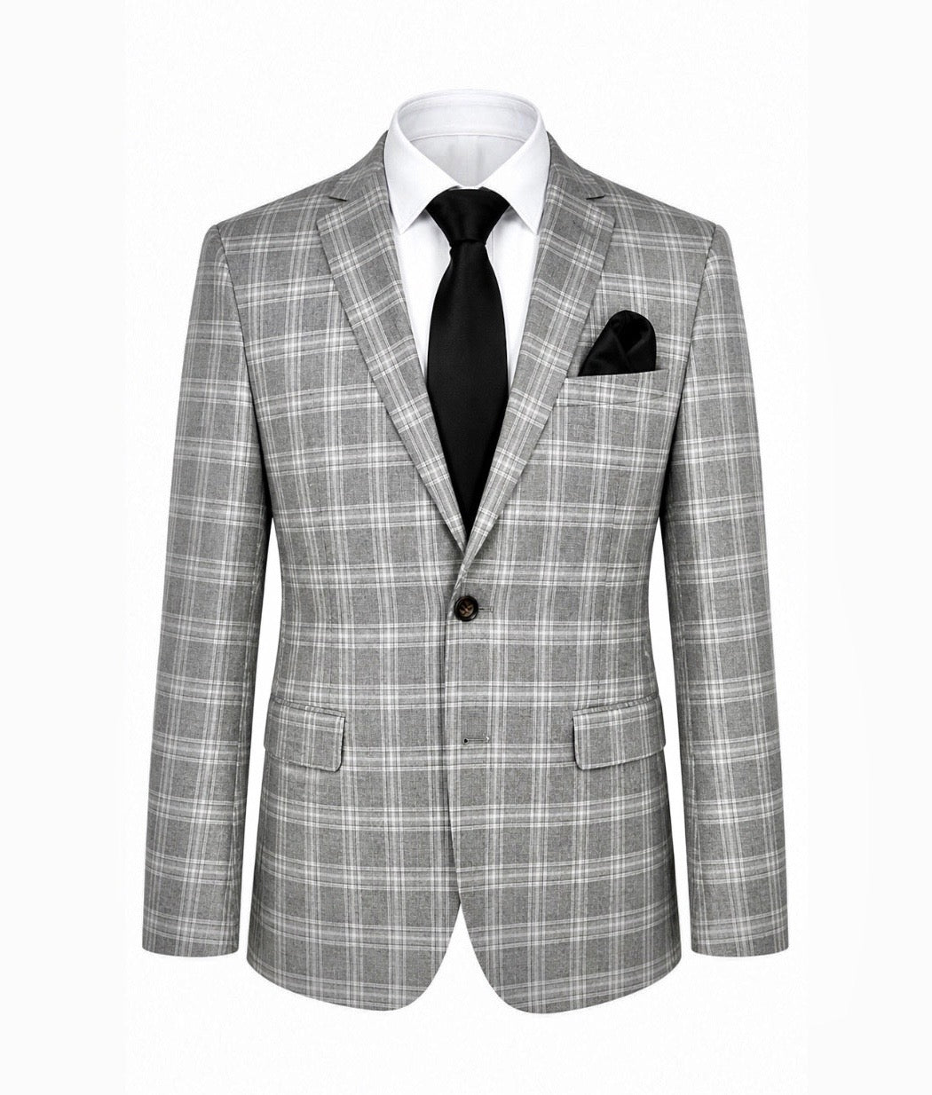 Slim Fit Light Grey pattern suit