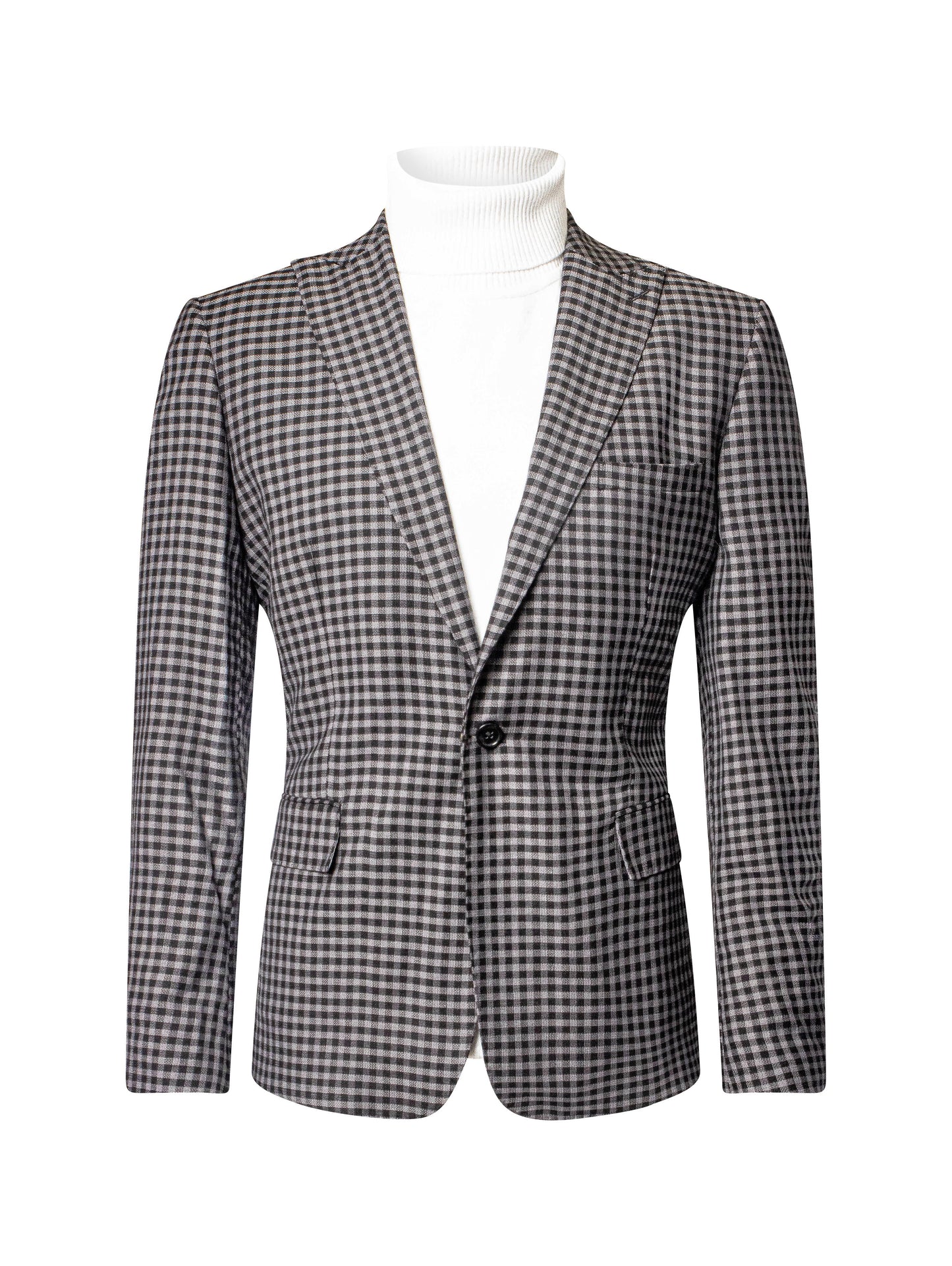 SLIM FIT GRY/BLK SPORT JACKET